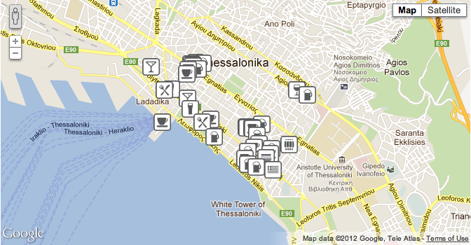 Local Thessaloniki map