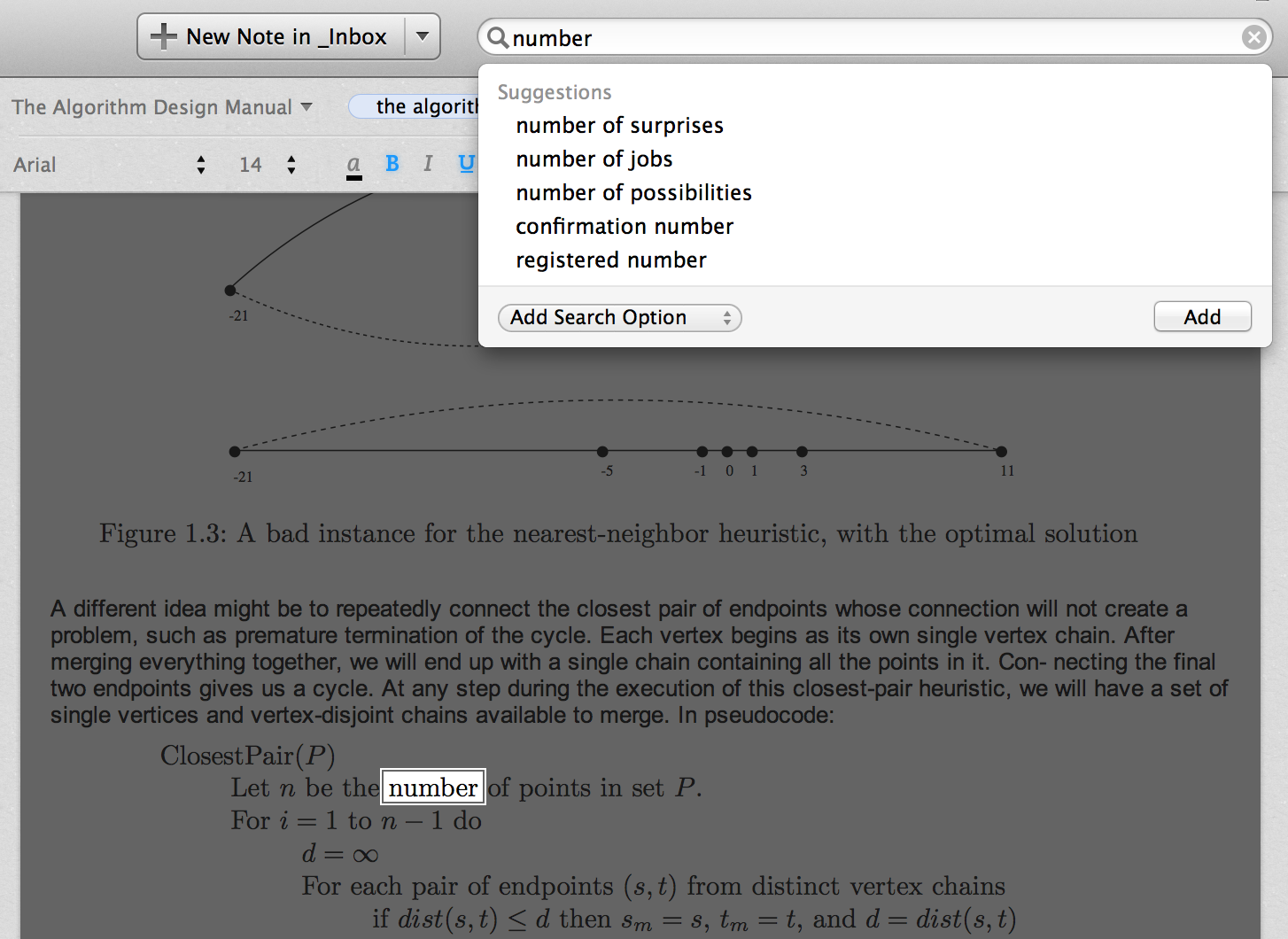 Evernote's search and text recognition functionality