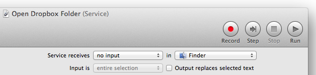 Select "no input" and "Finder"